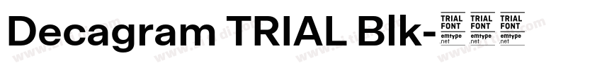 Decagram TRIAL Blk字体转换
